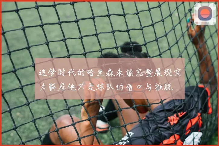 追梦时代的哈里森未能完整展现实力解雇他只是球队的借口与推脱